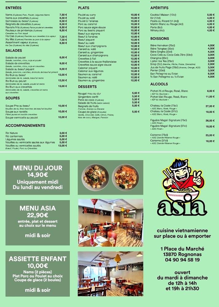 Asia Rognonas - Menu Image 1