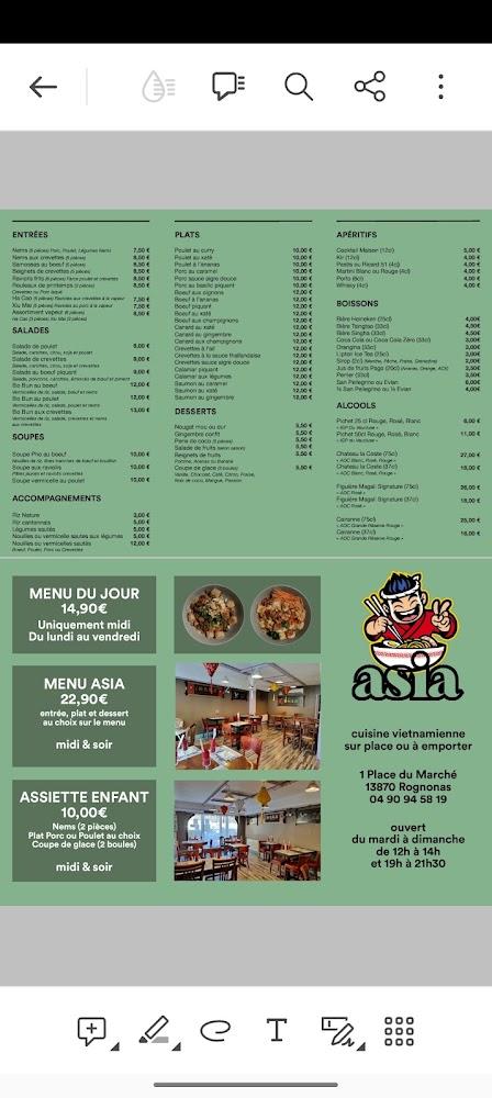 Asia Rognonas - Menu Image 2